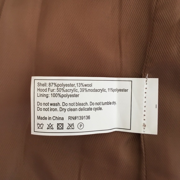 NWT Essenza Hooded Wool Coat. Size S - Picture 7 of 7